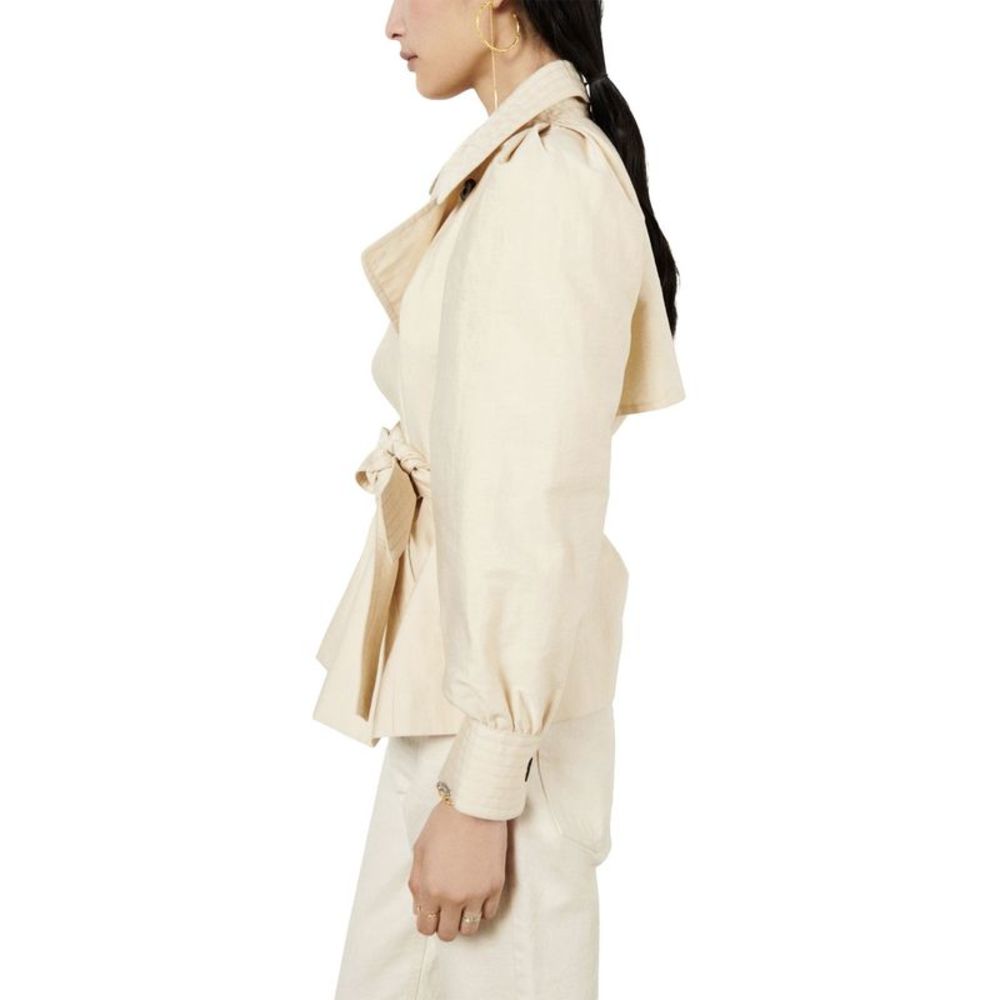 BA&SH Womens Carl Oversized Short Coat US 2 / EU 0 Ecru - NWT $415 - Picture 2 of 6